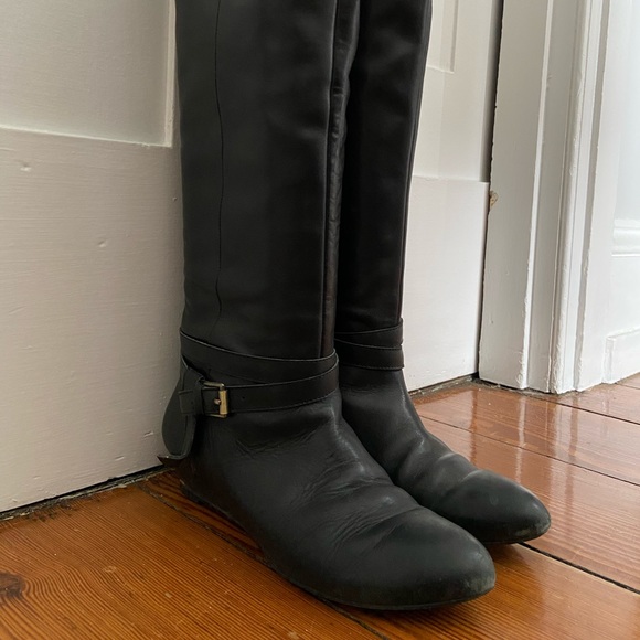 Lands End Canvas black leather boots, size 7 - Picture 4 of 8